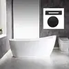 67" Acrylic Soaking Bathtub with Matte Black Drain Non-Slip Luxury Design Durable Reinforced Material Easy to Clean 66 Gallon 2