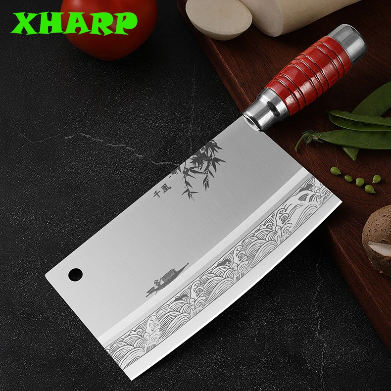 Coltello Da Cucina In Acciaio Inossidabile Con Mannaia Cinese Da 7.5 Pollici Lama Per Pittura Boatman Coltello Da Cucina Per Chef Coltelli Da Cucina P