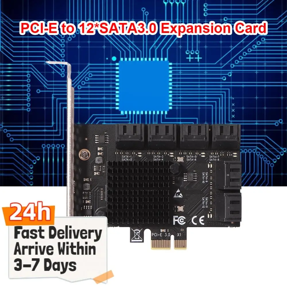 10 Port PCIE Expansion Card PCIe 6Gbps Expansion Card Port PCIE Expansion Card SATA 3.0 Controller Adapter for Desktop