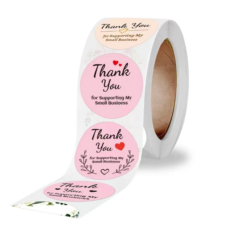 Thank You Stickers 100-500pcs For Envelope Seal Labels Gift Packaging Decor Birthday Party Scrapbooking Stationery