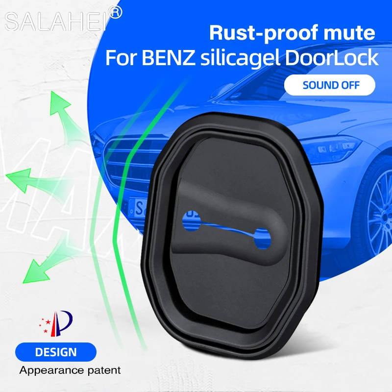 

4Pcs Silicone Car Door Lock Buckle Cover Protection For Mercedes Benz C S E A B M Class CLS GLC GLE CLS SL GLK CLA GLE Accessory
