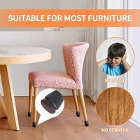 8PCS Chair Leg Floor Protector Felt Foot Cover 15° Diagonal with Thick Wrap Felt Pads Silicone Furniture Table Feet for Hardwood 3