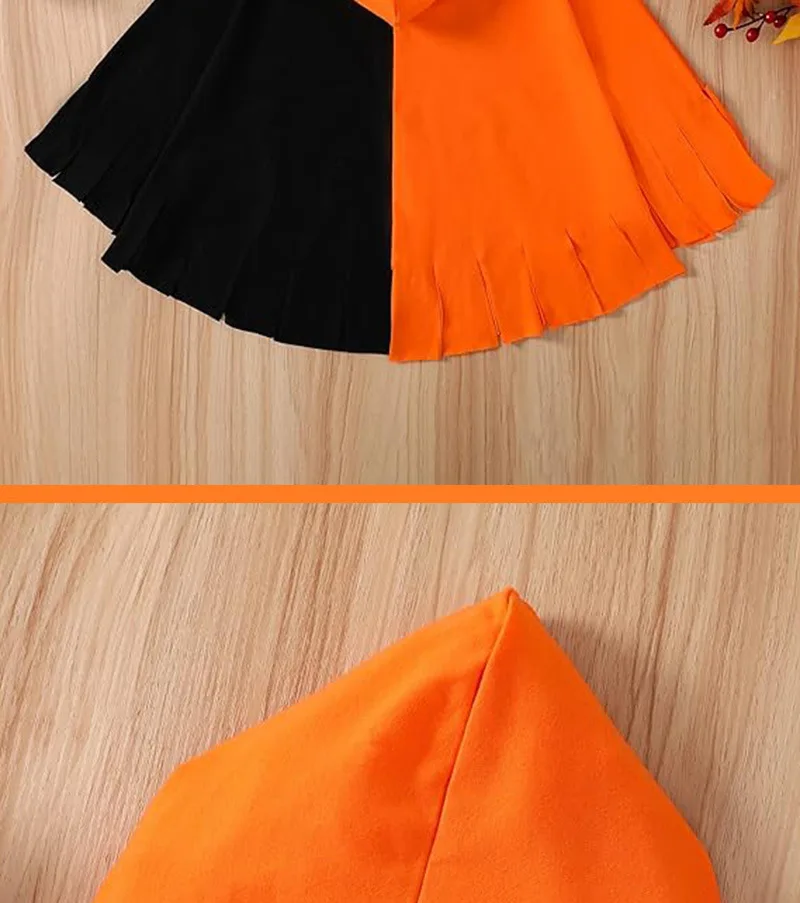 Pumpkin & Bat Halloween Cloak with Hat – detail image 2