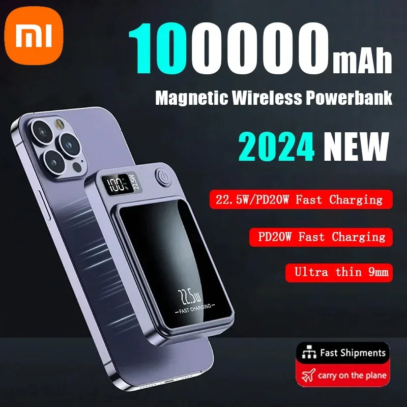 Xiaomi-Mijia-Magnetic-Wireless-100000mAh-Power-Bank-Fast-Charger-For ...
