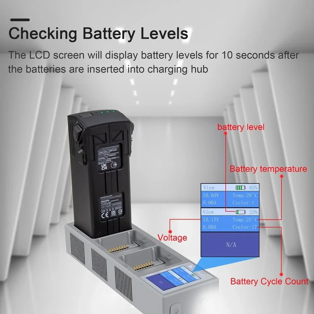 Chargeur Hub Batterie Intelligent pour DJI Mavic 3 - Affichage Numérique
