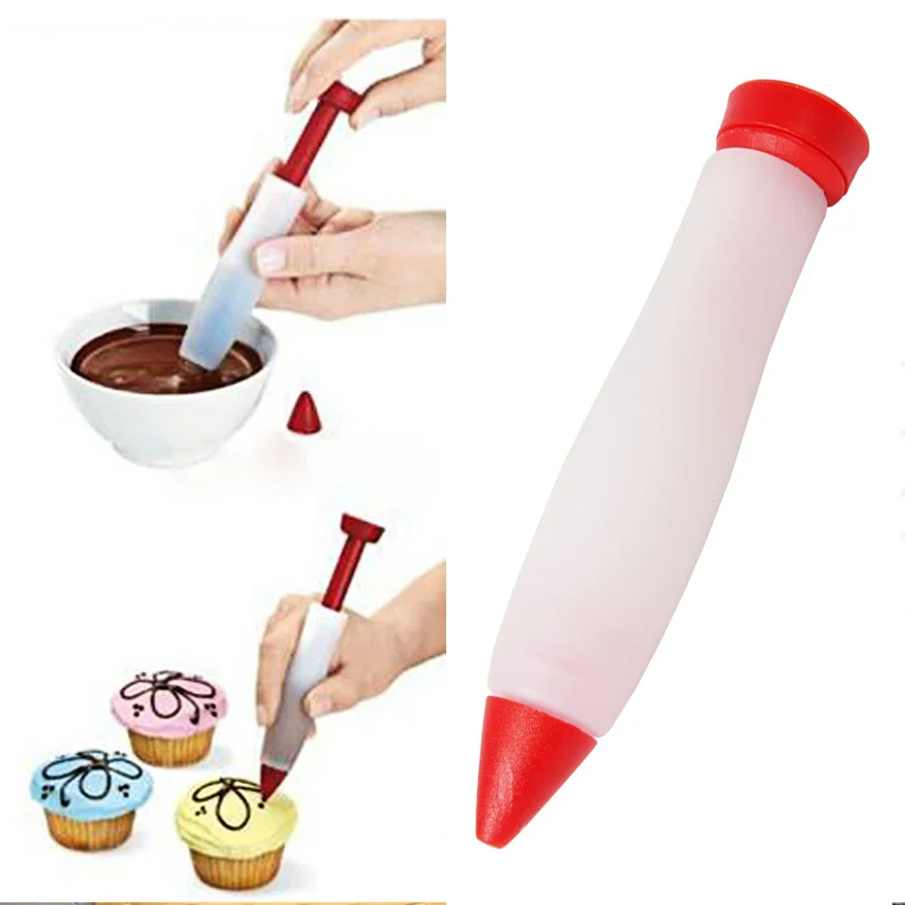 Description Picture 2 of itemSilicone Food Writing Pen Chocolate Decorating Tools Cake Mold , Cookie Icing Piping Pastry Nozzles Baking Tools for Cakes