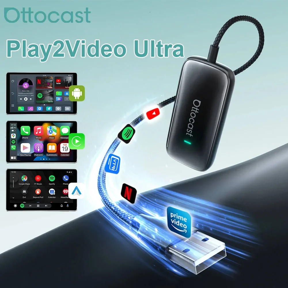 オットキャスト Play Video Ultra AI Box CarPlay Amazon.com: OTTOCAST Play2Video Ultra CarPlay Ai Box & Wireless