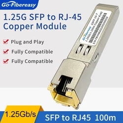 SFP to RJ45 Module 1.25G/2.5G/10Gbs SFP+ Optical Transceiver Copper Module For Cisco/Mikrotik/Netgear/TP-Link Ethernet Switch