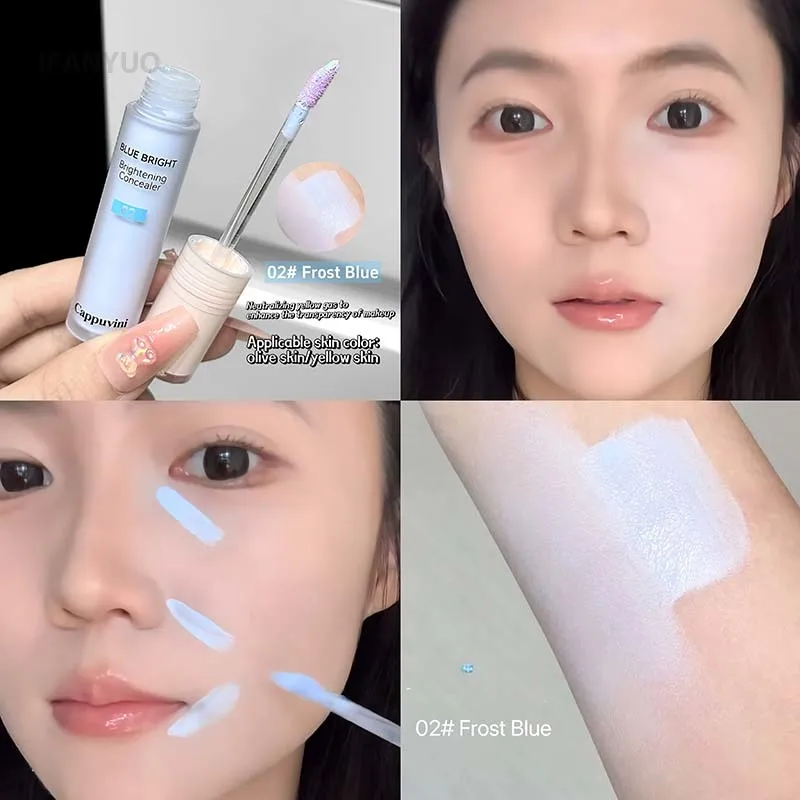 Long-lasting 4 Colors Liquid Concealer For Brightening Cover Acne Marks Dark Circles Moisturizing Concealer Skin Tone Correction_voghion.com