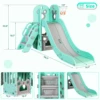 Children's Slide, Indoor Outdoor Slide Climber Playset Slide with Basketball Hoop and Storage Space for Kids Garden Backyard Toy 3