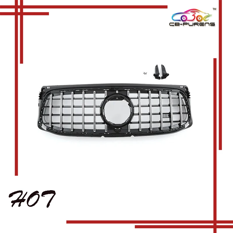 

Styling Accessory For Mercedes Benz GLB-Class X247 AMG GT Style Grill ABS Plastic Front Racing Bumper Grille Cover Upper