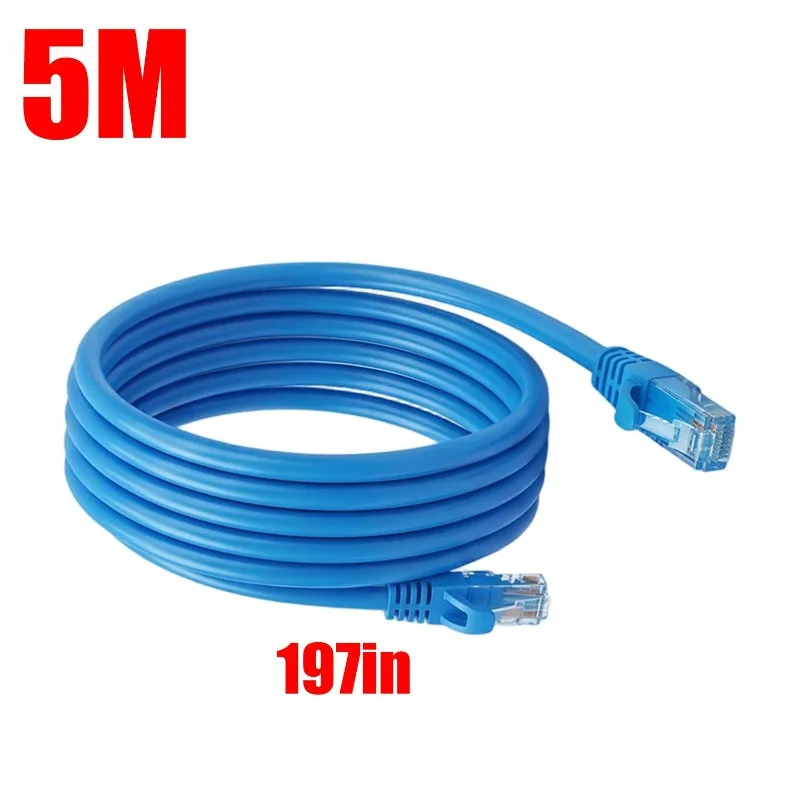 기가비트 네트워크 케이블 Cat6 250MHz UTP RJ45 이더넷 코드 8P8C 금도금 플러그 산화방지 화이트 플랫 5m PS5 스마트 TV NAS용