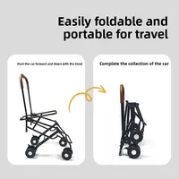 New upper and multi-layer pet stroller, universal for cats and dogs, spacious detachable and detachable hand cart 2
