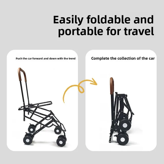 New upper and multi-layer pet stroller, universal for cats and dogs, spacious detachable and detachable hand cart 2
