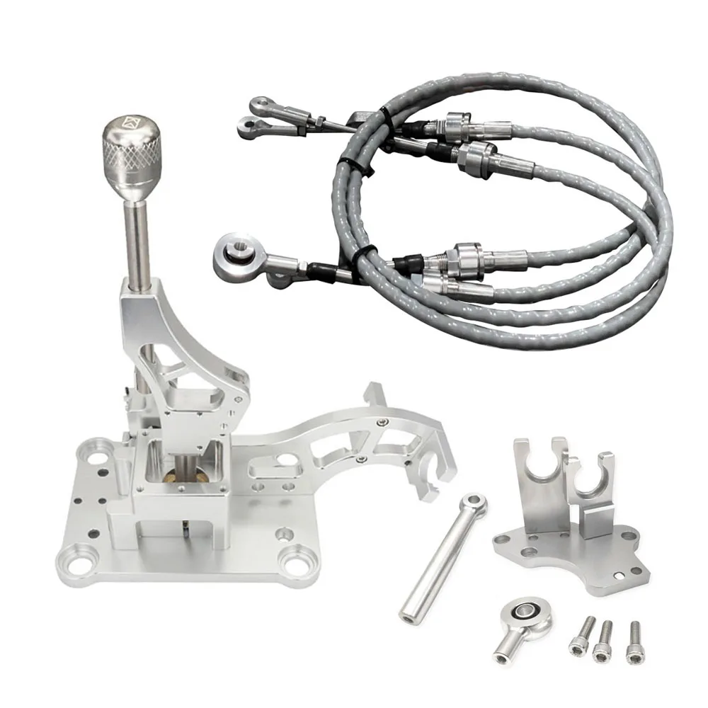 

RSX Billet Auto Racing Gear Knob Short Shifter Box Assembly Cables Brackets Shift Linkage H22 H23 H F Series Swap