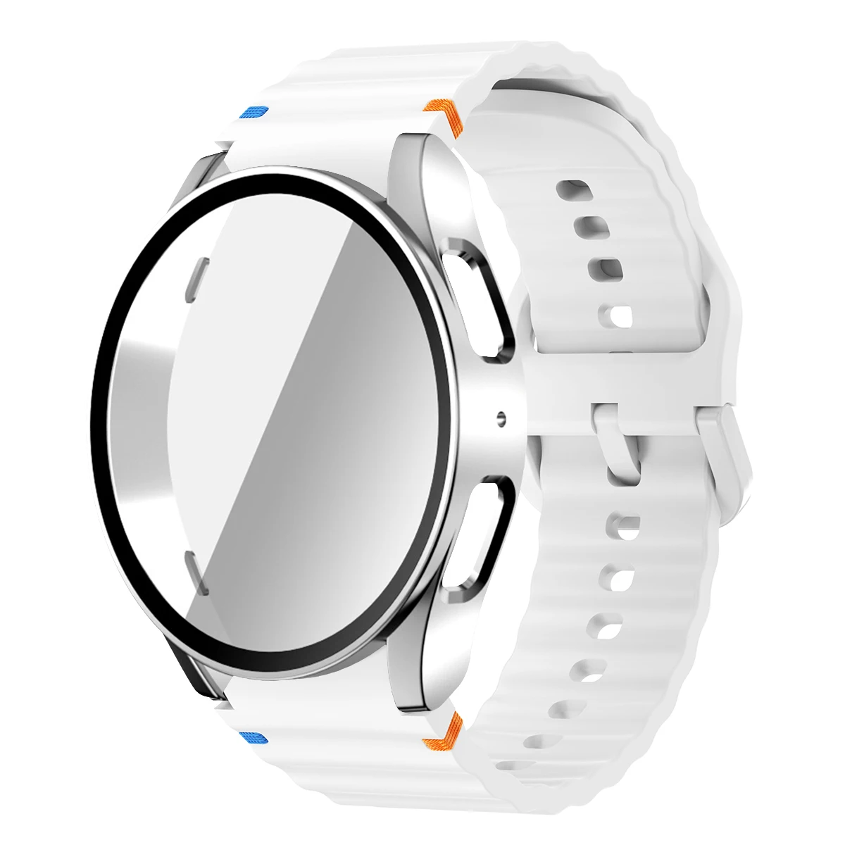 Premium Silicone Watch Band and Protective Case Combo – Universal Fit Bracelet Strap