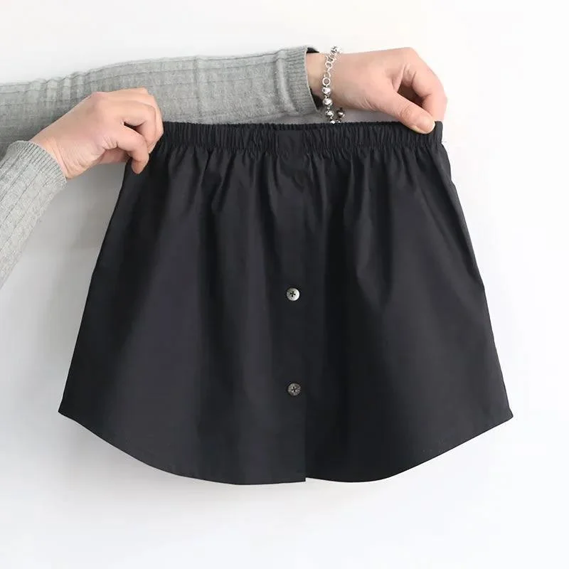 

Slim Shirt Fake Bottom Hem Small Fart Curtain Bottoming Artifact Guard Clothes Wear Them With Hip Covering Women Retro Skirt