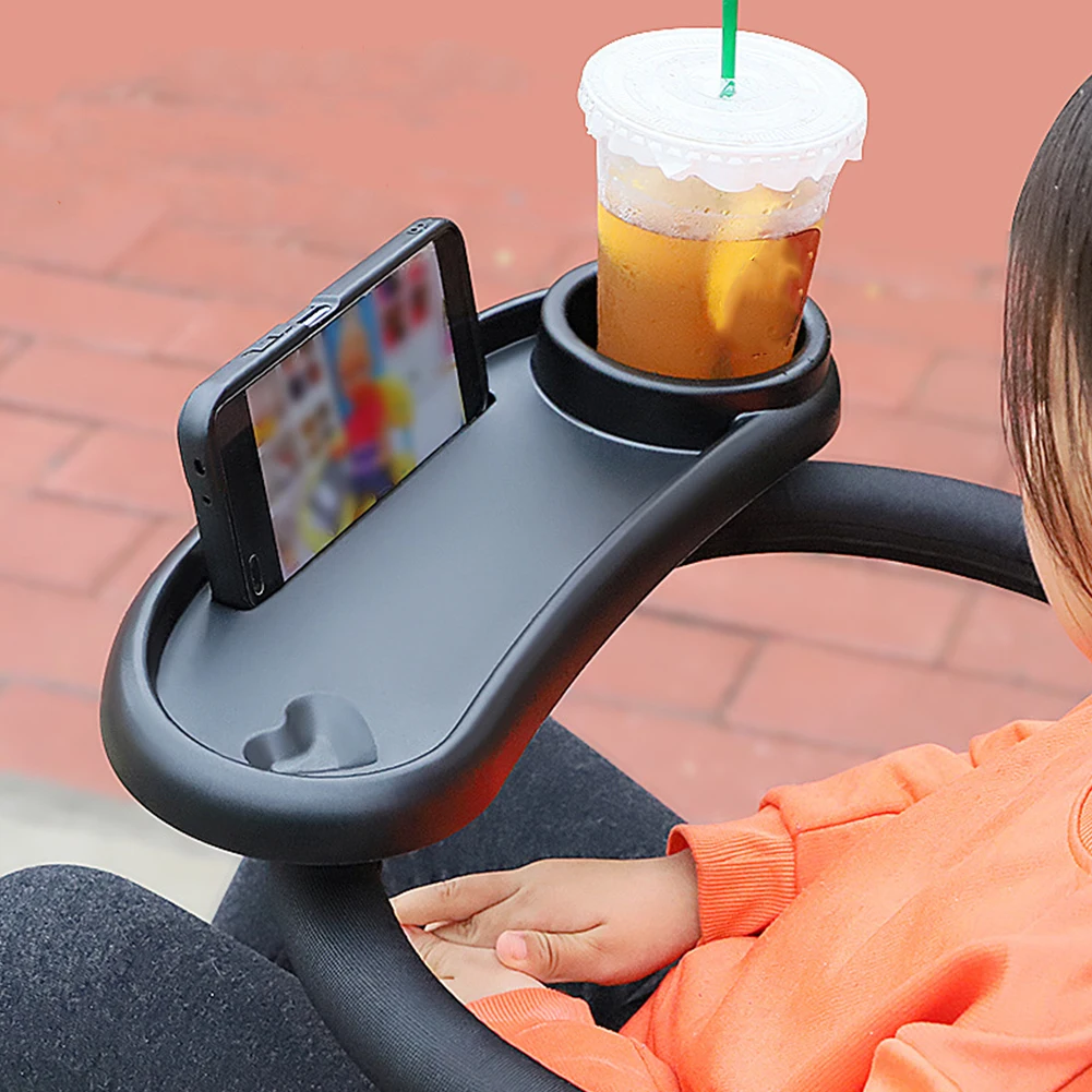 3 In 1 Infant Stroller Dinner Table Tray Antislip Milk Bottle Cup Holder Universal Stroller Tray for Accessories