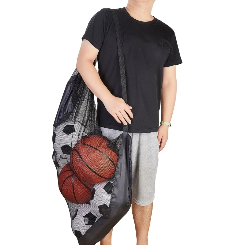 

Футбольная сетка, нейлоновая сумка для хранения мячей, сумка для переноски командных мячей, портативная спортивная сумка для на