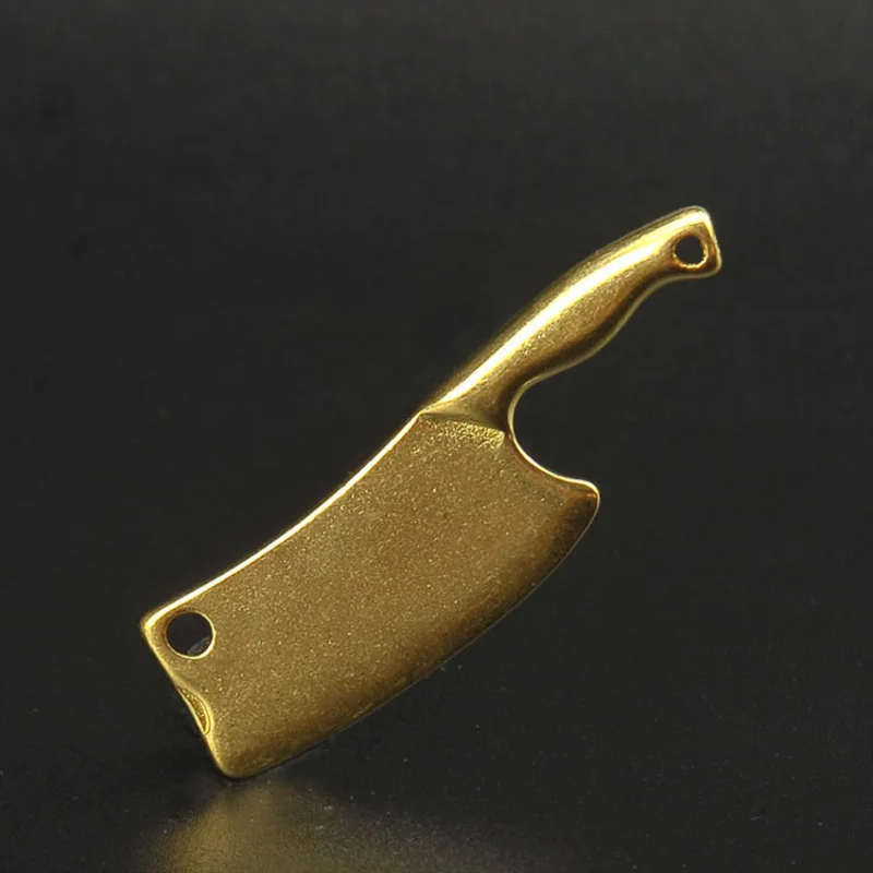 

Small Brass Handmade Keyring Pendant Kitchen Knife Meaning Wealth To Creative Gift Couple Gift Car Ornament Pendant