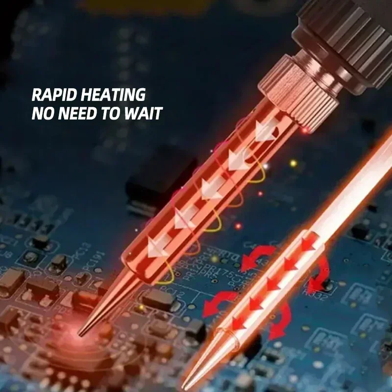 Soldering Iron 1 Set Thermostatic Soldering Iron 60W Internal Heating Household Electronic Welding Repair Tool
