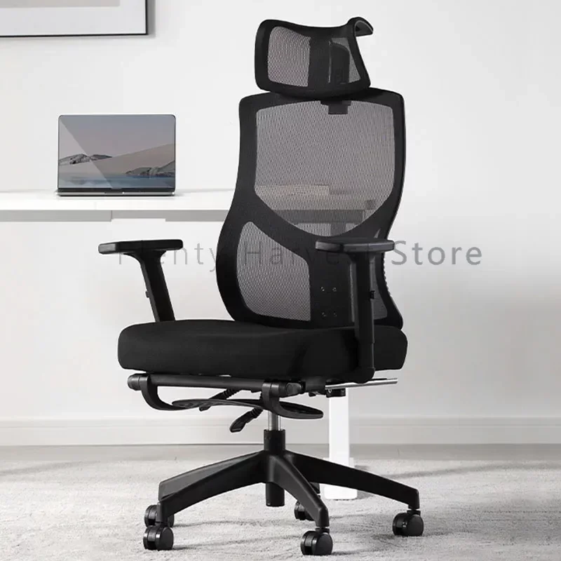 Armrest Executive Modern Office Chair Wheels Neck Support Handle Lazy Work Chair Lazy Comfortable Silla Giratoria Home Furniture waterproof elastic office chair gel memory executive reclining office chair neck support sillas de escritorio furnitures