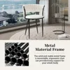 Velvet Dining Chairs Set of 2, Modern Upholstered Woven Dining Chairs with Curved Backrest,  Dining Room Accent Chairs 2
