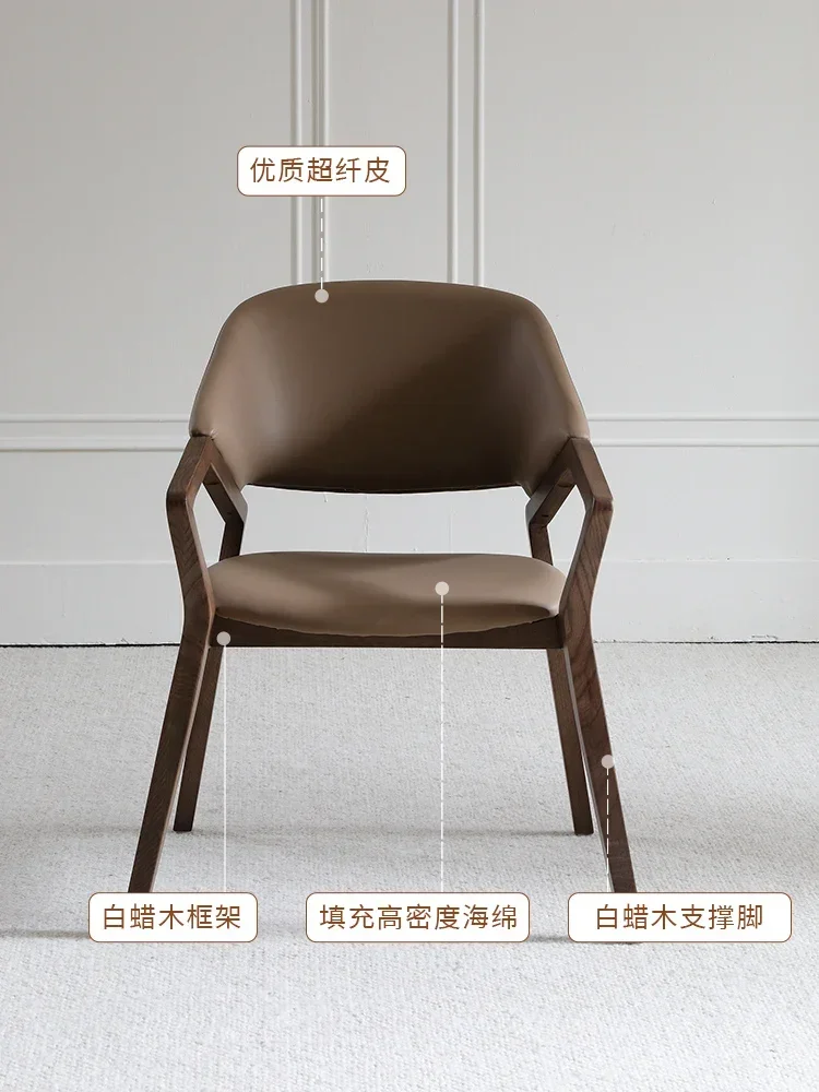 Simple Chair Household Book Dining Italian Pure Wood Table and Study Office s Set Working