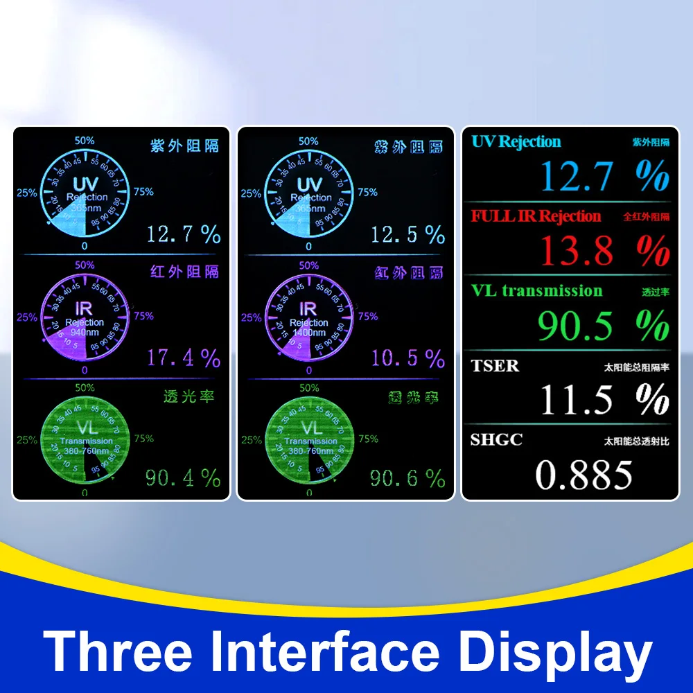 Transmission Tester TSER Meter SHGC Tester Light Transmittance Meter UV IR VLT Full IR Advanced for Window Tint LS182