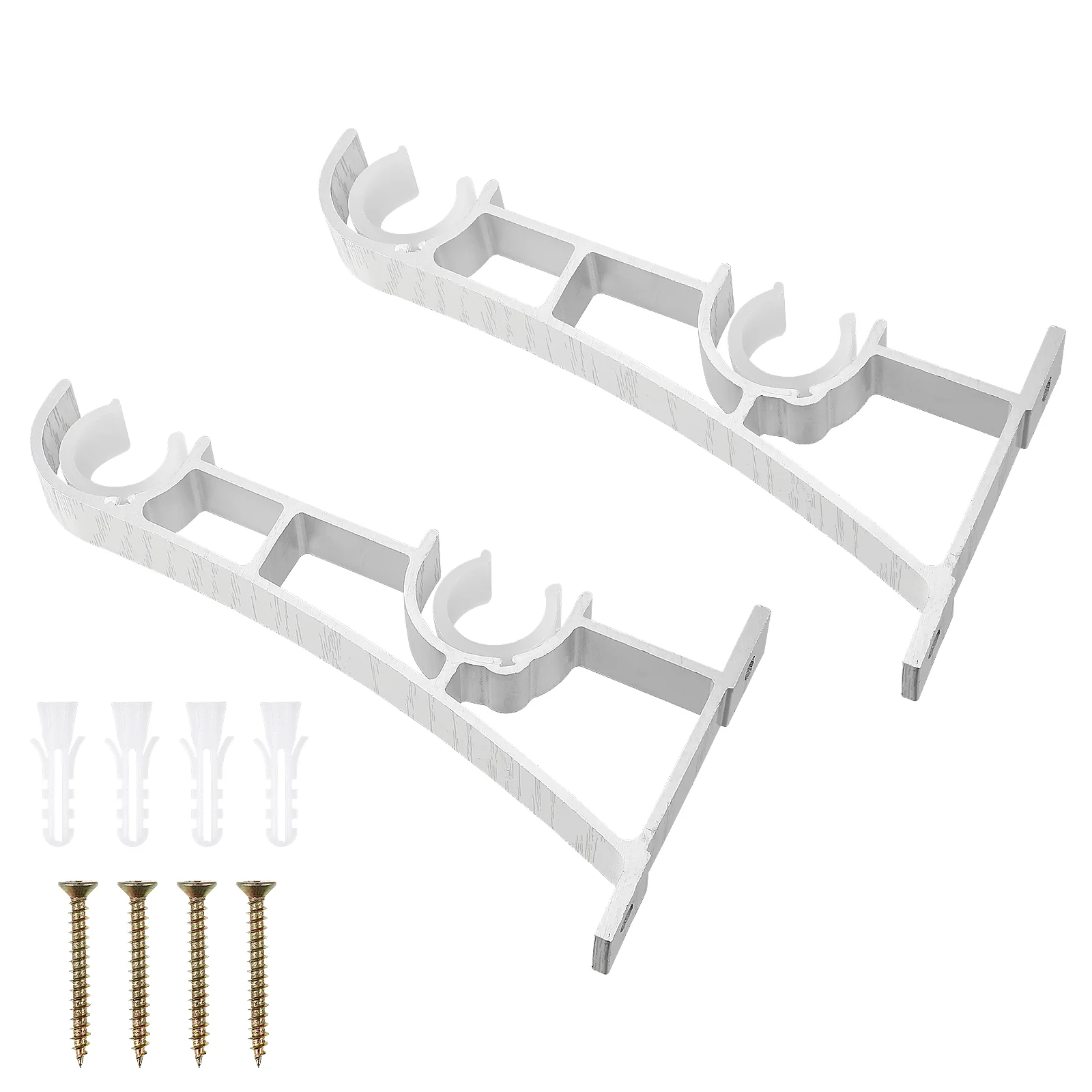 

VOSAREA Curtain Cortineros Para Cortinas Bracket for Curtain Rod Large Curtain Rods Double Brackets for Curtain Rods