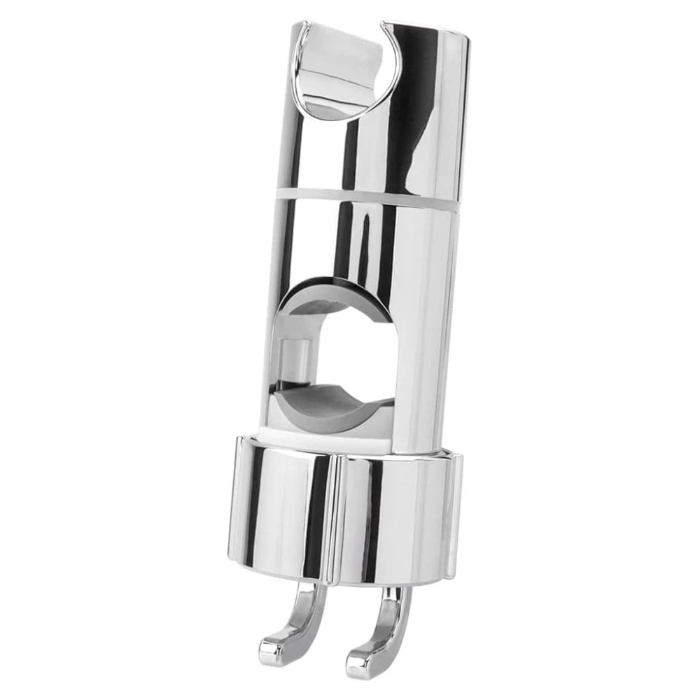 Shower Head Holder for Slide Bar Adjustable 19-22mm Sprinkler Bracket Slider Clamp Bathroom Replacement with 2 Hooks