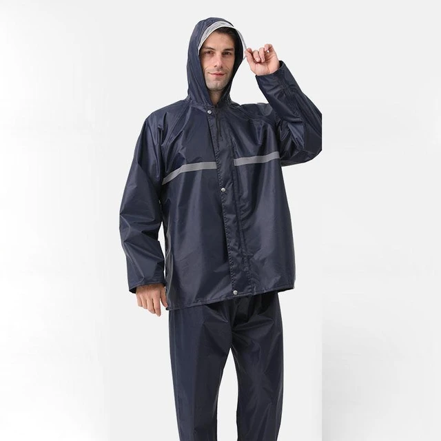 Raincoat Rain Pants Suit Thick Waterproof Motorcycle Rain Jacket Poncho Fishing  Rain Suits Rainwear Man And Woman - AliExpress