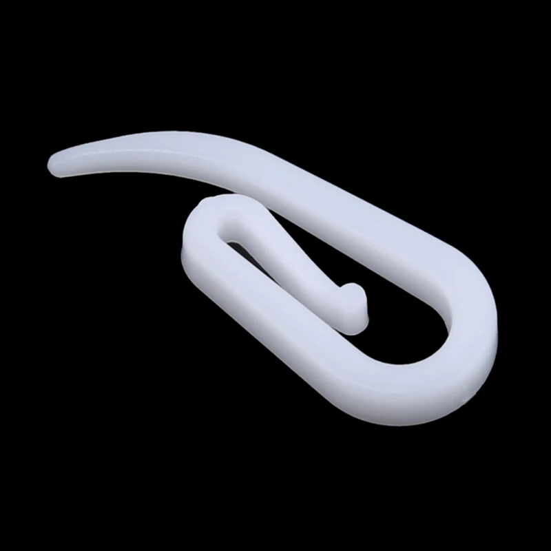 100Pcs Hanging Curtain Hook Hanger Ring Loop Clip Glide Curtain Accessories Household
