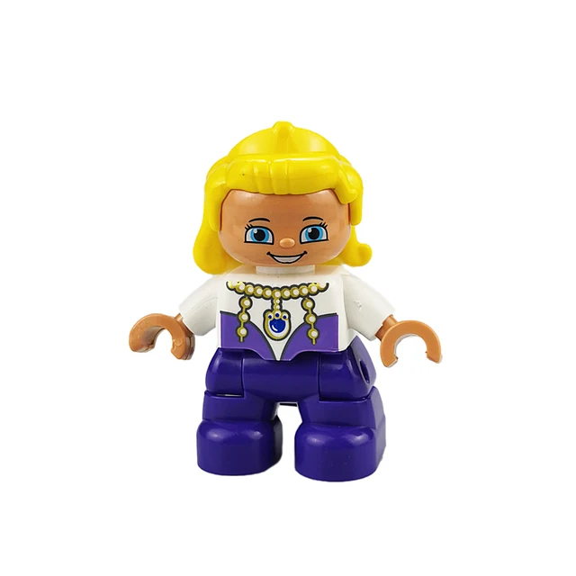 Big Size Action Figures City Princess Policemen Family Building Block Doll Character Accessory Toys Assembly Children Kids Gift Jewelry girl