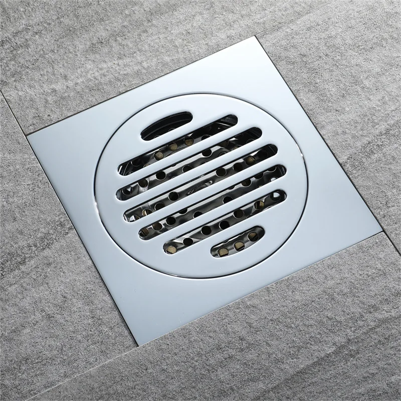 

150*150mm 120*120mm 100*100mm square Brass Floor drain Chrome Plated Shower Room drainer All Copper Top Quality Fast drainage