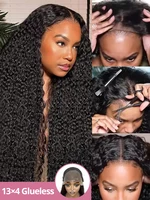 Perruques frontales Deep Wave 40 pouces 7x5 HD sans colle, 100% cheveux humains, perruques 13x4 Water Curly Wave sans colle, prêtes à porter, pré-coupées, en dentelle, pour femmes, pré-épilées, brésiliennes, livraison rapide 3-5 jours, densité 250 3