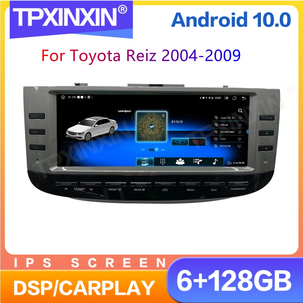 

12.3" 128GB Android CarPlay For Toyota Reiz 2004-2009 Car Radio Multimedia Video Player Navigation Stereo GPS Unit Auto 2din dvd