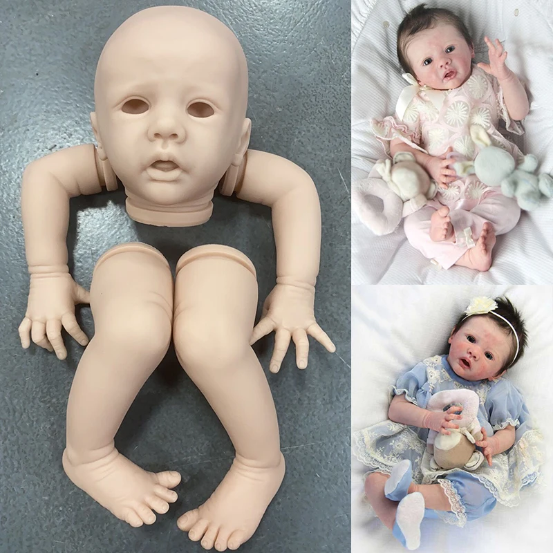 

20inch Ella Reborn Doll Kit Rare Limited Edition Lifelike Reborn Baby Soft Touch with Body and Eyes Unfinished Doll Parts