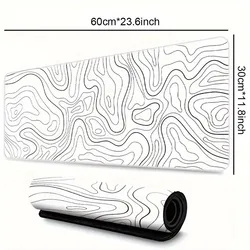 Premium XL Gaming Mouse Pad - Stitched Edges, Non - Slip Grip, Smooth Low Friction Surface (600x300x2mm)