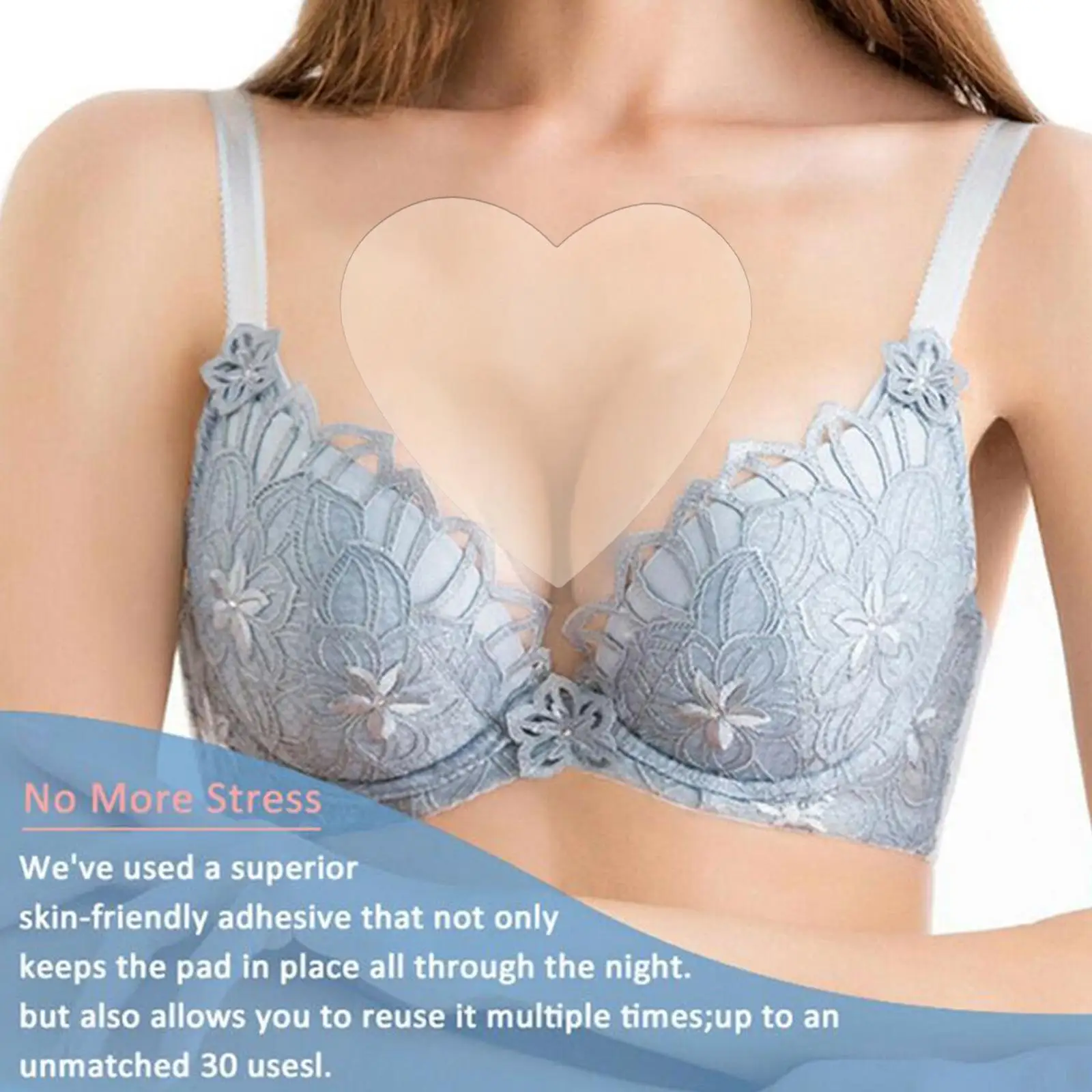 

Reusable Anti Wrinkle Chest Pad Silicone Anti Aging Patch Breast Patch Breast Chest Prevent Skin Lifting Care Wrinkles Fles Y1U3