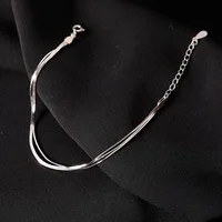 Fashion 925 Sterling Silver Bracelets for Women Simple Korean Multi Layer Coil Adjustable Bracelets Party Wedding Jewelry Gifts