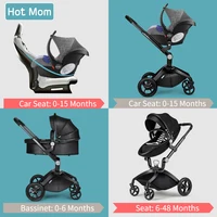 Hot mom Baby Stroller 2 in1 3 In 1 Travel System High view Folding pram - Image 8