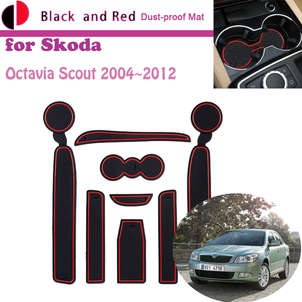 Резиновый коврик для дверных канавок Skoda Octavia Mk2 1Z Fantasia Scout 2004 ~ 2012 2005 2006 2007 2008 2009 2010