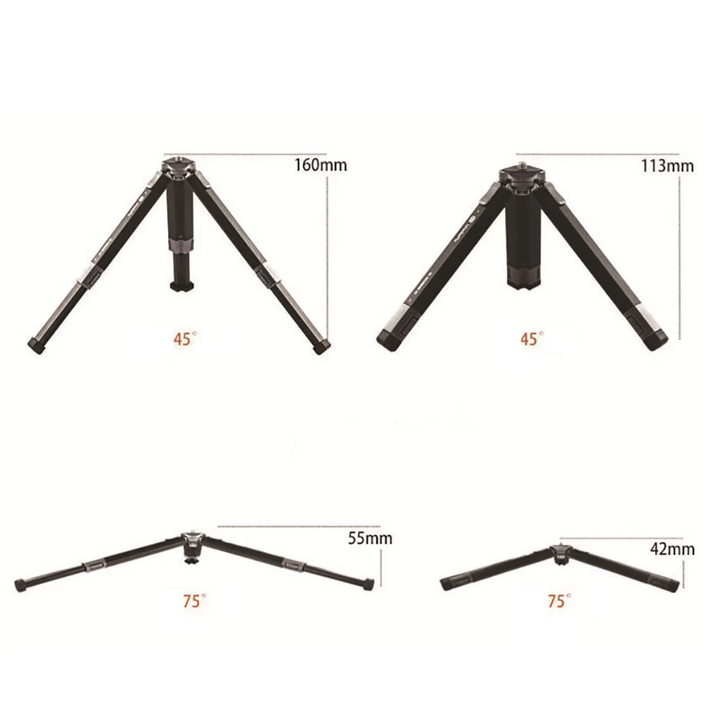 Mini Tripod Stand Bracket Aluminum Alloy Desktop Telescopic Tripod