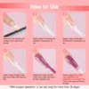 3pcs 15ml No Wipe Glossy Top & Matte Top Coat and Glow in the Dark Top Coat, Soak Off Gel Nail Polish for Nail Art Manicure 6