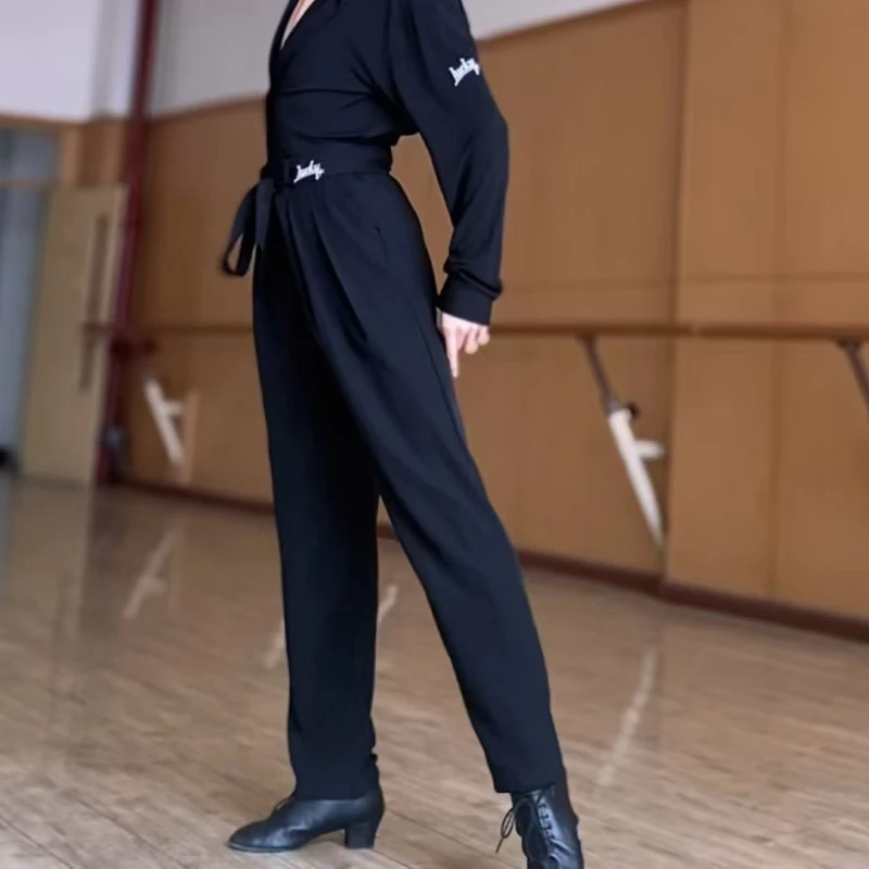 Dance Pants Men's Professional Latin Dance Practice Modern Loose Trousers Rumba Tango Wear DQS7378