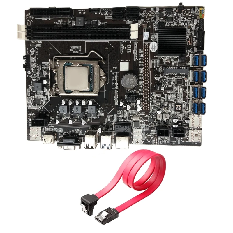 

B75 BTC Miner Motherboard LGA 1155 CPU DDR3 PCI-E Graphics Card Slot for Eth Btc Dropship