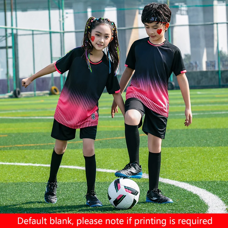 Boys' Soccer Jerseys Girls' Sports Short Sleeve Sets School Game Uniforms Kits Vest Children Football Suit Tracksuit