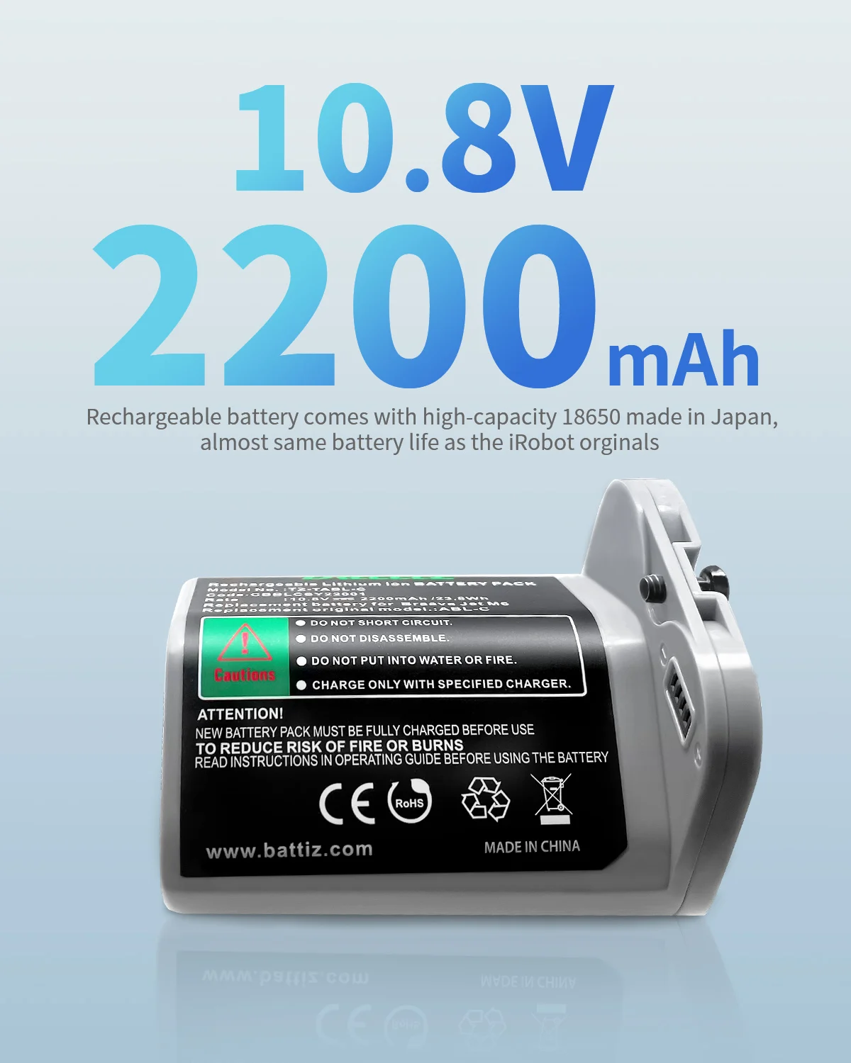 Skonppu Rechargeable ABL-C Battery iRobot Braava jet M6 Vacuum Cleaner Absolute Accessories Li ion Battery 2200mAh Battries 5
