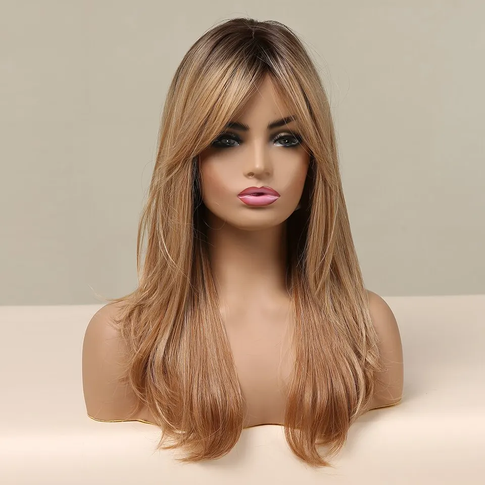 新品 耐熱カツラ 女用ウイッグ かつら　金髪 ミディアム　ウエーブ　　約40ｃｍ 3460